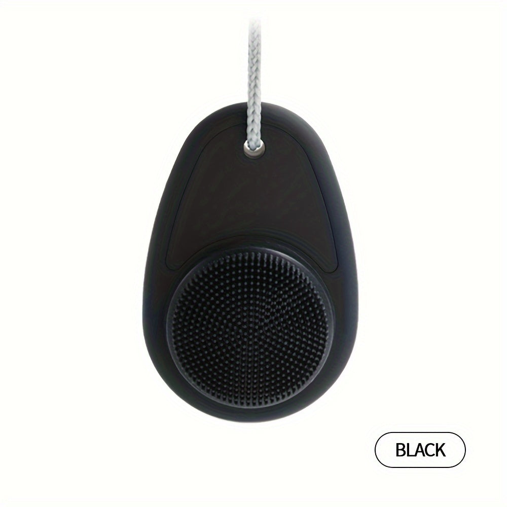 2-in-1 Dual-Sided Silicone Facial Cleansing Brush with Exfoliating Bristles & Soft Massage Tips - Gentle Deep Pore Cleansing & Skincare Tool, Travel-Friendly Hanging Loop, Unscented for Sensitive Light Beige, Facial Cleanser,